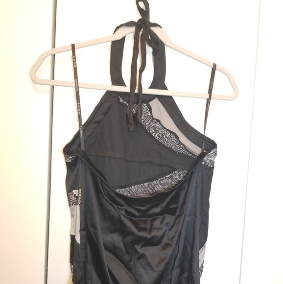 Bebe sequin satin halter top - Picture 2 of 3